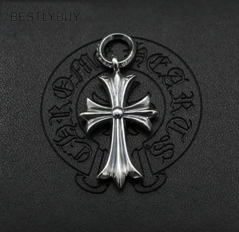 

BESTLYBUY Punk Style Sterling Silver 925 Fashion Cross Pendant Male And Female Models Thai Silver Pendant Without Chain