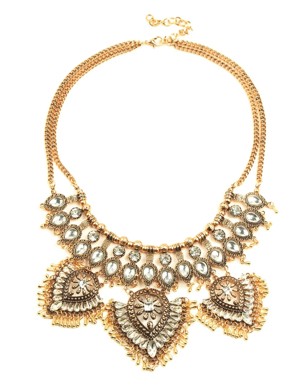 

high quality crystal statement necklace crystal vintage gold statement necklace