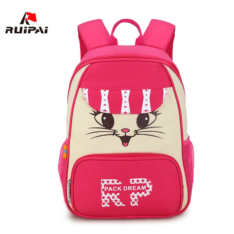 

RUIPAI Canvas Backpack For Teenage Girls School Bags Boys Rucksack Back Pack Canvas Cartoon Printing Backpack For Children