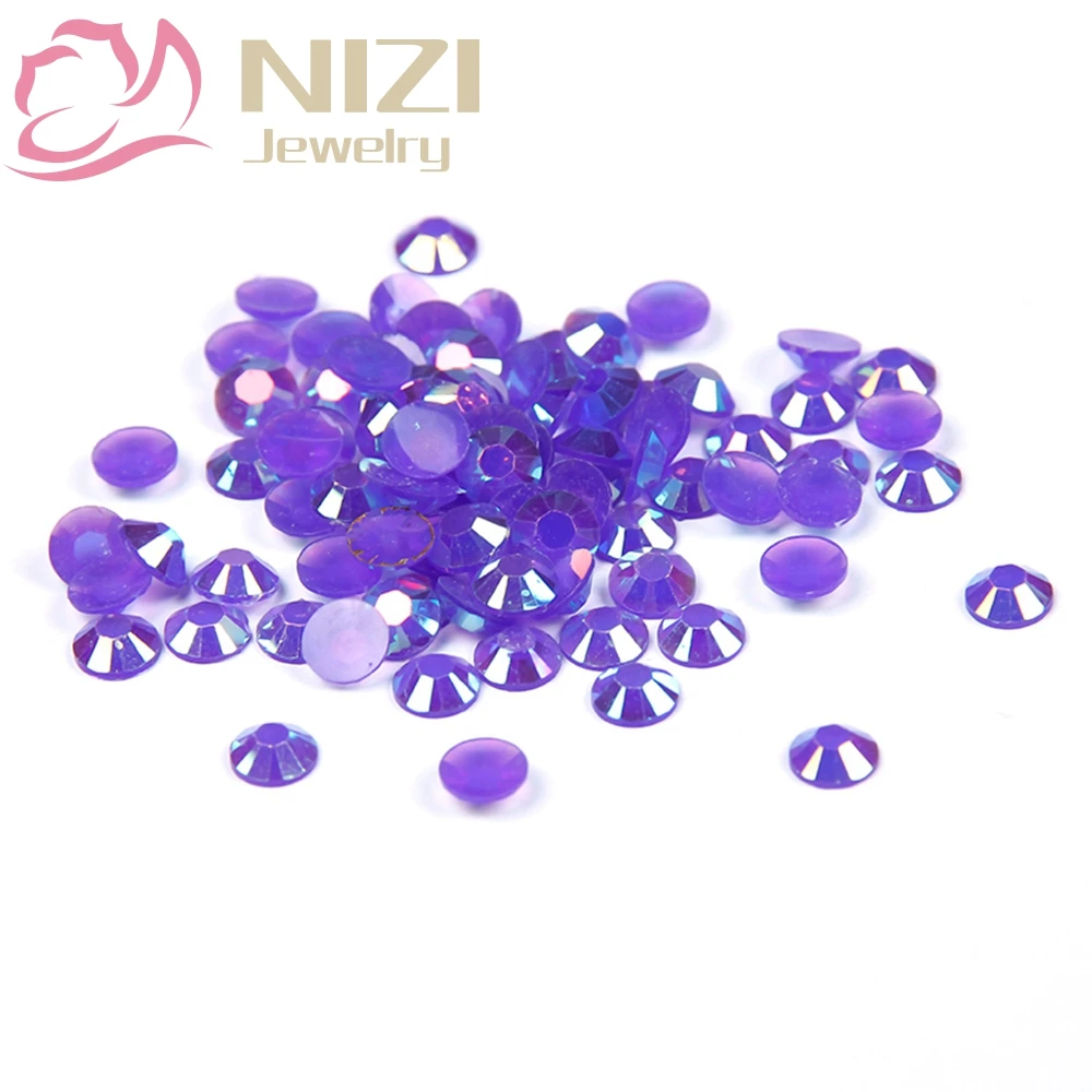 

1000pcs 2-5mm And Mixed Sizes Purple AB Resin Rhinestones Non Hotfix Glitter For Nails Art Backpack DIY Design Decorations