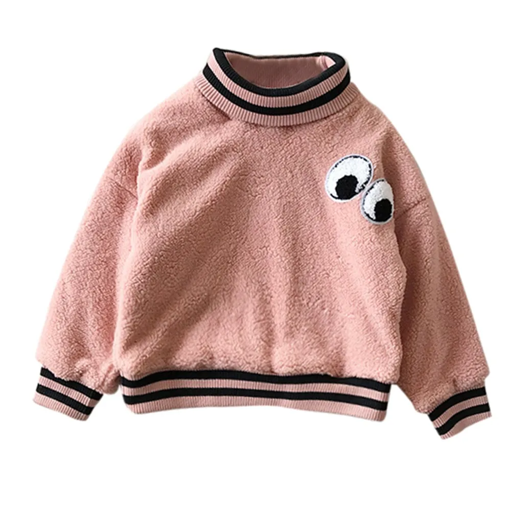 Toddler Baby Girls Sweatshirts Kids Thicken Plus Velvet Sweater Costume