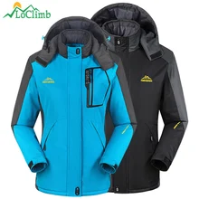 LoClimb M-8XL, мужские и женские походные куртки, водонепроницаемая ветровка, зимнее теплое флисовое пальто, уличная походная альпинистская лыжная куртка, AM196