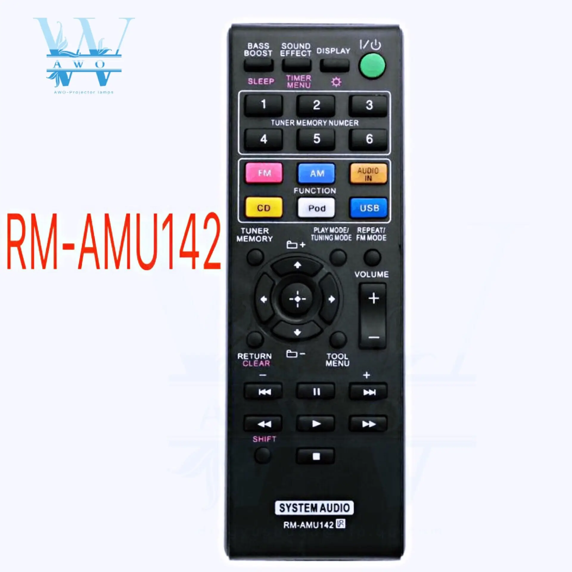 New Universal Replacement Remote Control For Sony RM-AMU142 CMT-V9 CMT-V10IP CMT-V10IPN CD Micro Hi-Fi CMT-50IP Audio Syste | Электроника