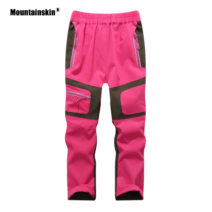 Mountainskin Kids Summer Thin Elasticity Hiking Pants Outdoor Climbing