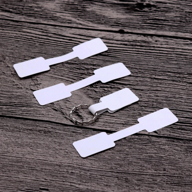 

100PCs/Bag Jewelry Price Tag quadrate paper for necklace ring jewelry price labels tags display Paper Price Tags 60x12mm 50x13mm