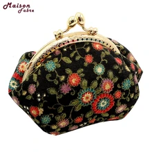 Monedero pequeño Retro Vintage con flores para mujer, bolso de mano, triangulación de envíos, 0623