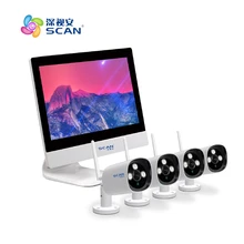 Video Bullet Ip Cameras Wifi 2.0mp With Nvr 4ch H.264 Onvif P2p Outdoor Waterproof Surveillance Security System Kit Hot