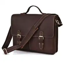 Maxdo High Quality First Layer of Cowhide Genuine Leather Men Portfolio Briefcase Messenger bags Shoulder bags #M7090
