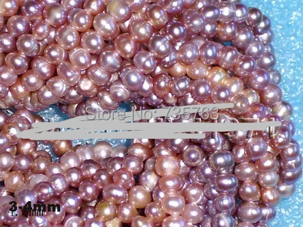 

xiuli 000419 wholesale 20strings A++3-4mm potato freshwater pearl