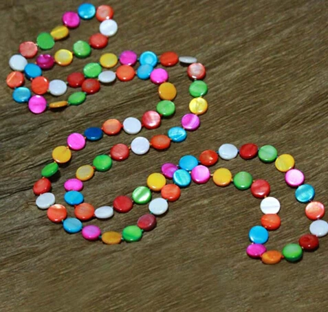 

Summer Bohemia Natural Multicolor Korean High Quanlity Ethnic Shell Long Design Chain Necklace N2574