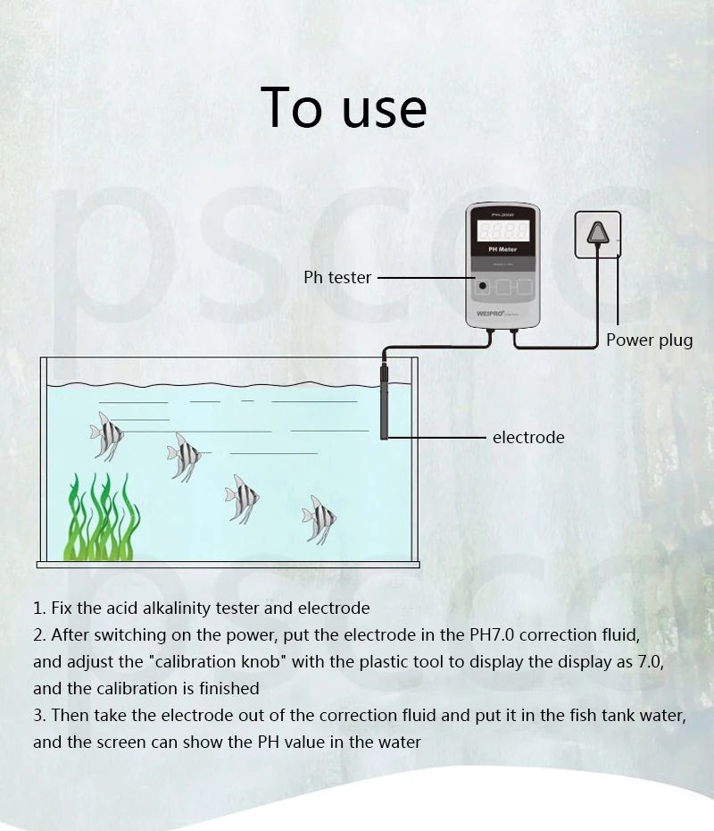 WEIPRO PH долгосрочный детектор аквариума PH-2000 кислотность и Щелочность долгосрочный мониторинг PH тестовый карандаш аквариум ph-датчик
