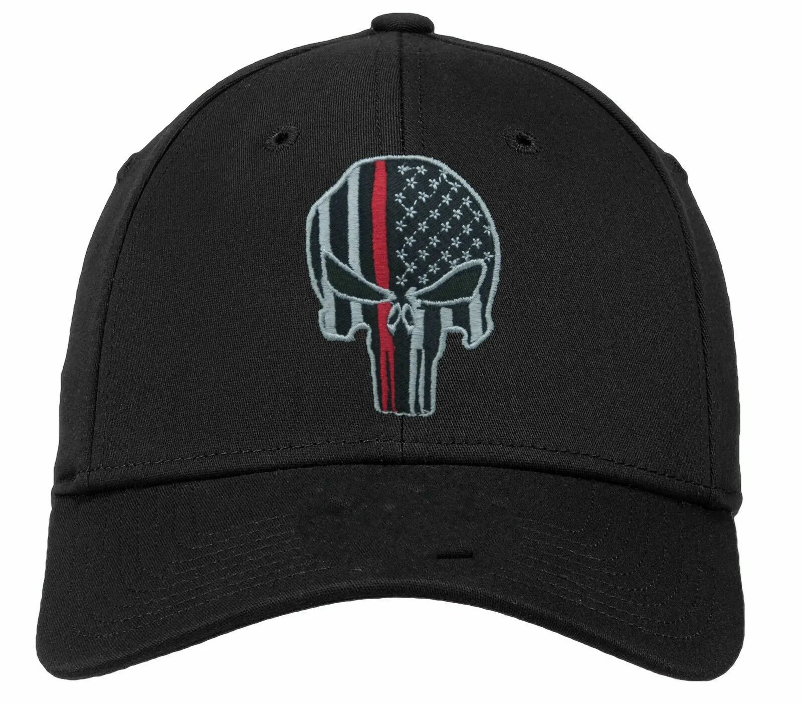 

NEW Printed Punisher Thin Red Line Flag Black Hat Baseball cap