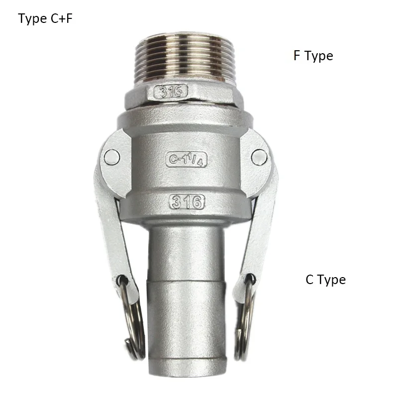 

4" C+F 304 Stianless Steel Camlock Coupling + Socket Adapter Coupler