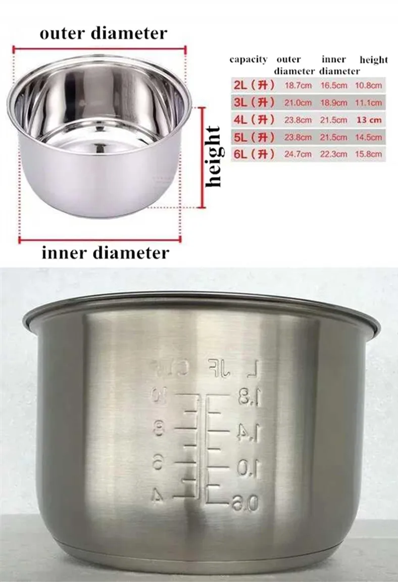 5l sus рисоварка бак для интеллектуального управления рисоварка S горшок из нержавеющей стали внутренний бак энергии сбора бак