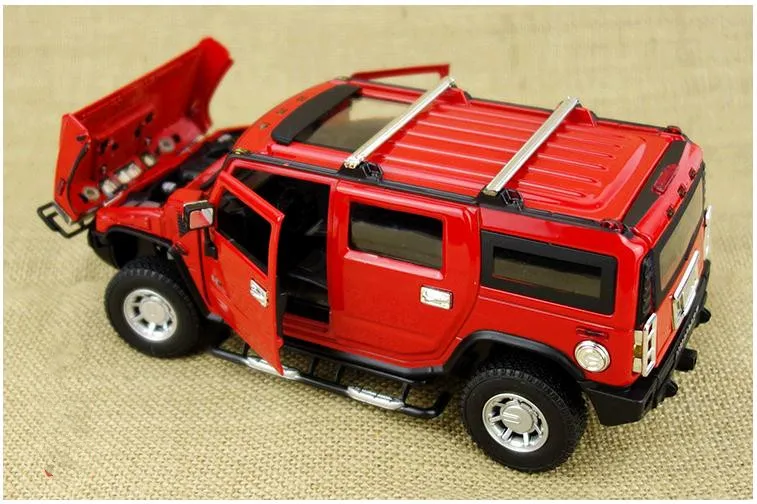 1:24 Hummer H2 модель автомобиля сплав модели автомобиля высокая имитационная модель джип внедорожные транспортные средства