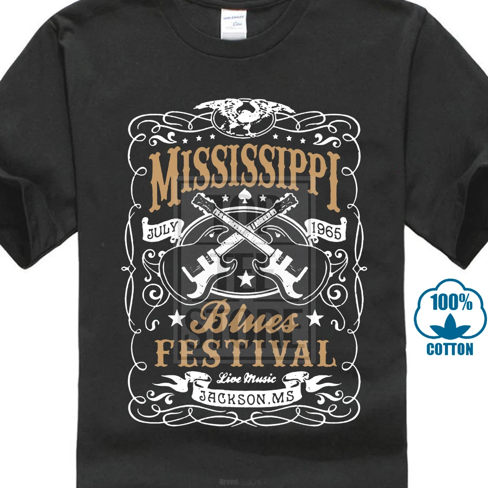 

Vintage Rock Blues Music Festival Guitar 25617 3D Print Men's 100% Cotton Short Sleeve Tees High Quality O-Neck T Shirt