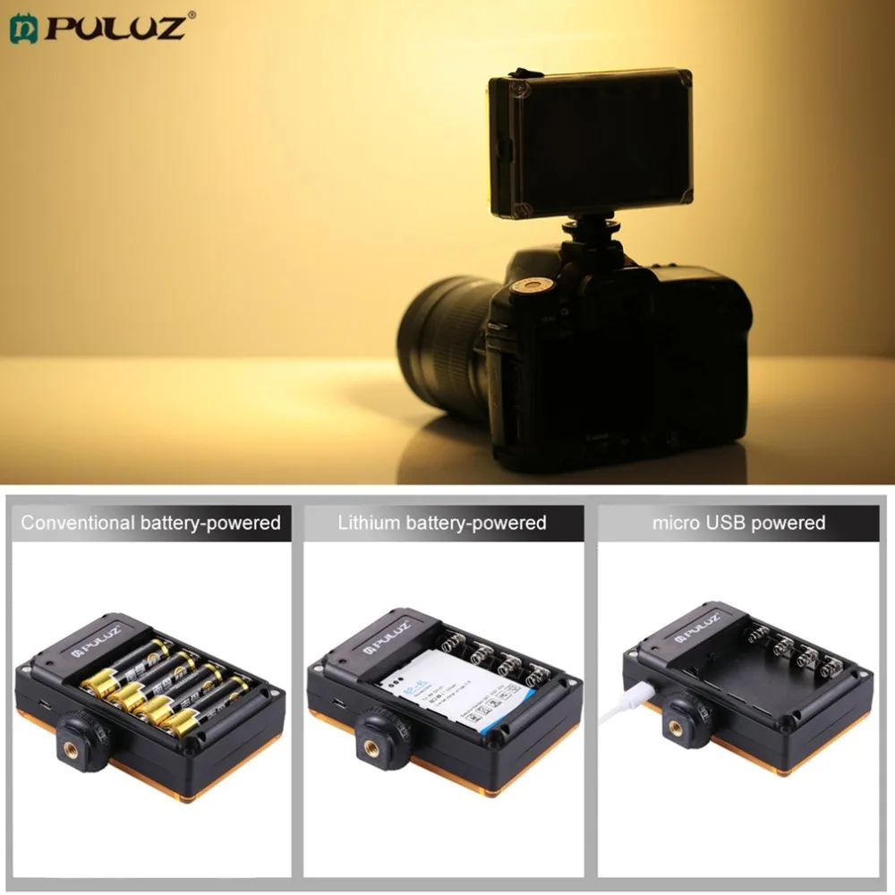 PULUZ 96LED 860LM портативный размер видео светильник фото светильник для профессиональной фотографии студийный светильник подходит для Canon DSLR камер