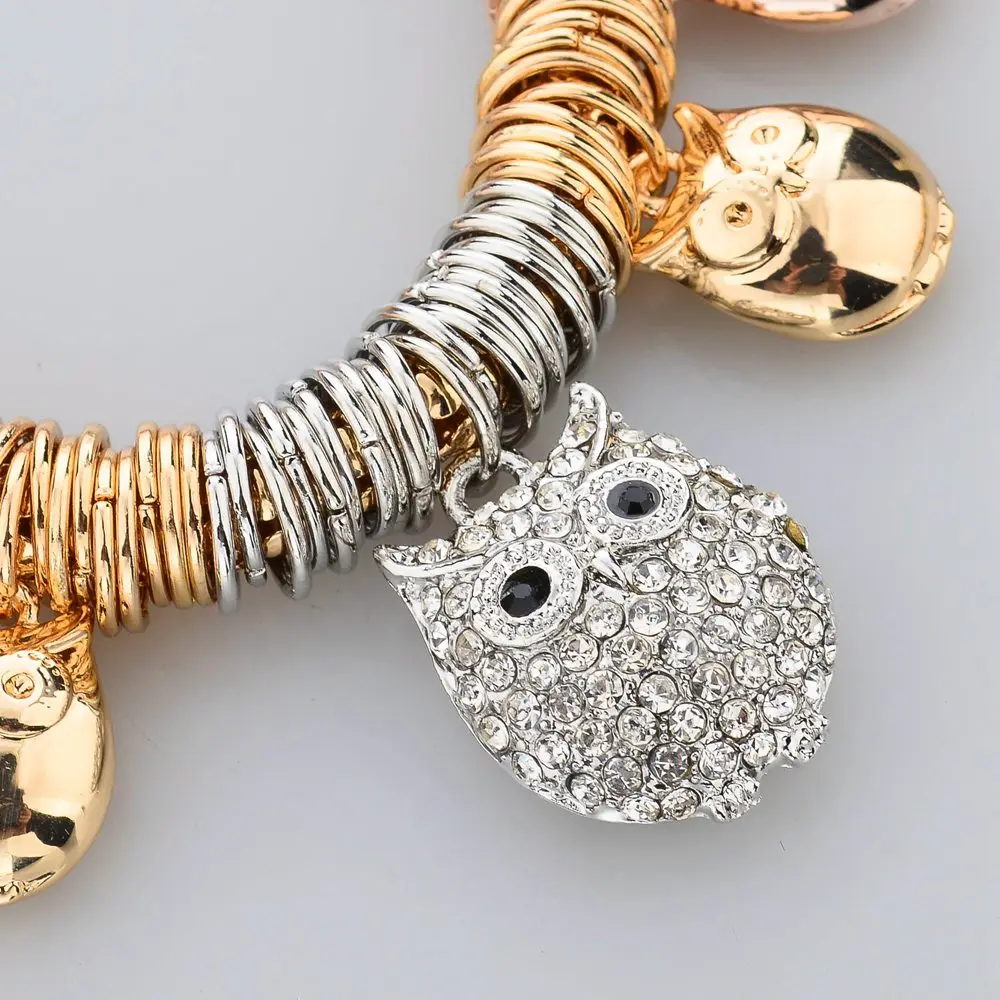 Низкие Роскошные брендовые золотые и серебряные металлический браслет цепочка