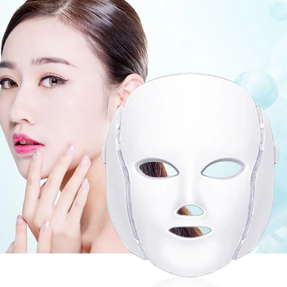 7 цветов уход за кожей лица фотонная терапия светодиодный маска для лица красота уход за кожей омоложение удаление морщин, акне машина
