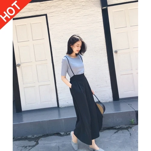 

Retro Loose High Waist Wide Leg Pants Two Piece Set Summer Casual V Neck Women Suit Set Fashion Two Piece Outfits Clothing
