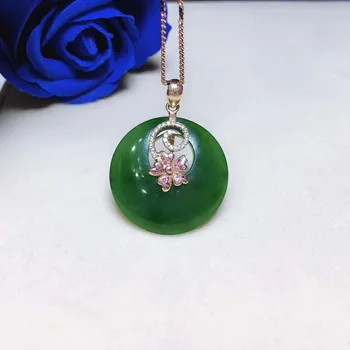 

18k gold and Tianbi jade pendanth52#
