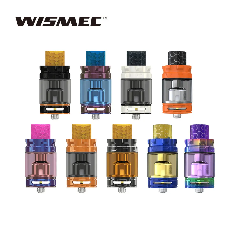 

Original WISMEC Gnome King Subohm Tank 2ml/5.8ml Capacity Atomizer W/ 0.4ohm WM01 Single Coils Resin Drip Tip Vape E Cig Tank