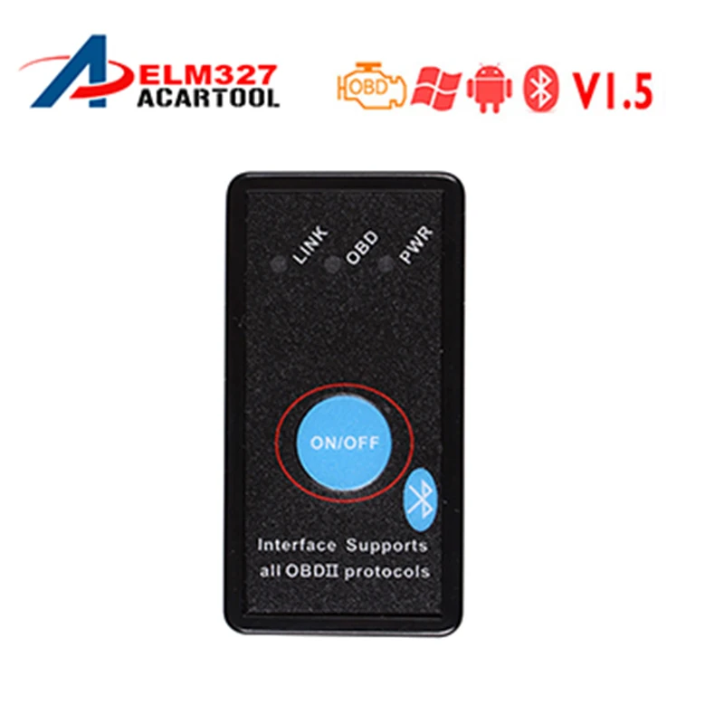 

Diagnostic tool V1.5 MINI ELM327 Bluetooth with Power Switch ELM 327 Version 1.5 OBD2/OBDII for Android Torque Car Code Scanner