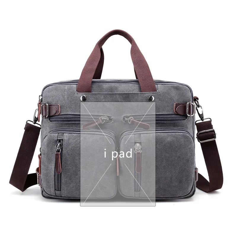  Men Handbags Canvas Shoulder Crossbody Messenger Bags Solid High Capacity Man Casual Travel Multifu - 32880782564
