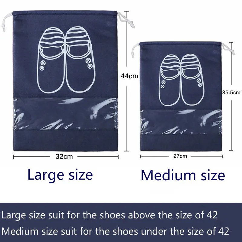 5PCS/SET 10PCS/SET Travel Storage Bag Box Nylon 4 Colors Portable Organizer Bags Shoe Sorting Pouch Storage Shoe Box