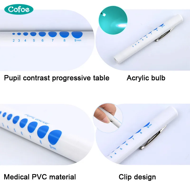 Cofoe медицинский светильник-ручка, светильник-вспышка для зрачка, полости рта, медсестры, многофункциональная мини-ручка, офтальмология, отоларингология, желтая лампа