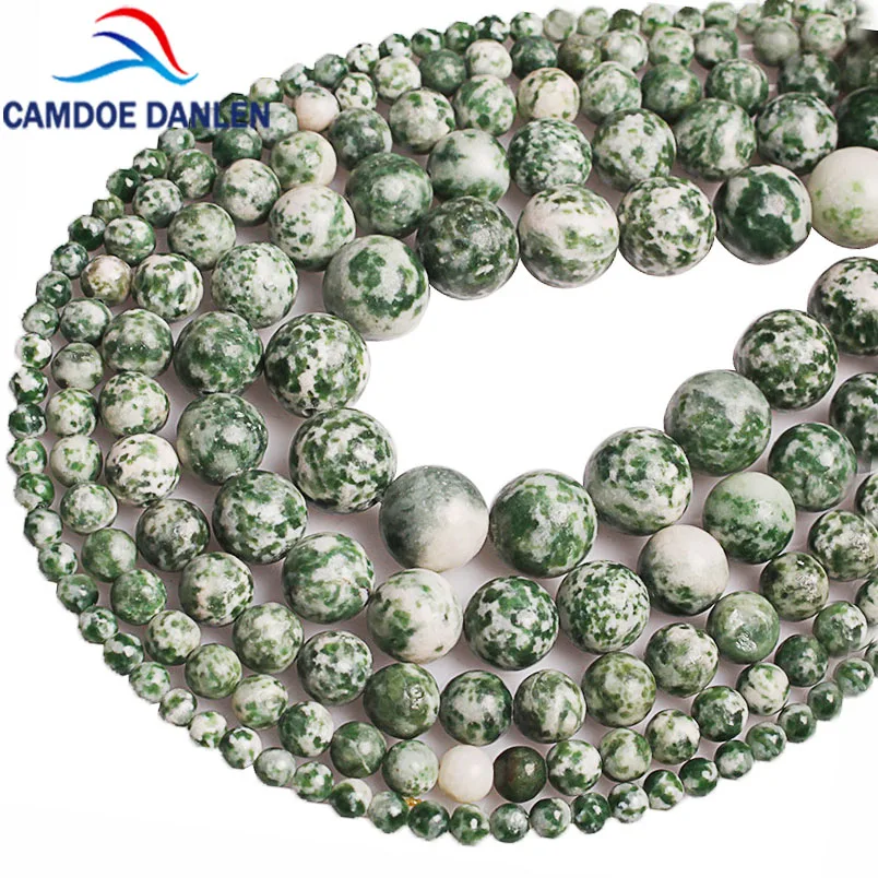 CAMDOE DANLEN – perles en pierre naturelle verte, 4, 6, 8, 10, 12MM, breloques adaptées à la fabrication artisanale de bijoux