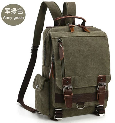 Новинка, модный рюкзак, мужской рюкзак, wo, мужской холщовый школьный рюкзак, сумка, рюкзак, рюкзак, Мужская школьная сумка, сумка для книг - Цвет: army green