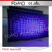 Программируемый сценический светодиодный видео занавес дисплей с контроллером ПК