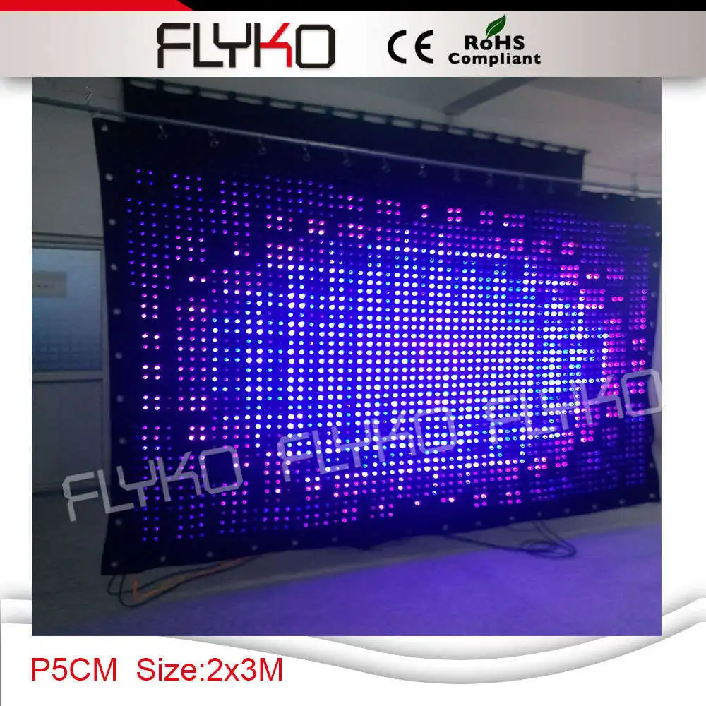 programmable stage led video curtain display with PC controllerin