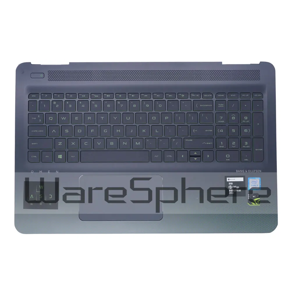 

A- Top Cover Upper Case with Backlit Keyboard for HP 15-AX102TX 905118-001 Black