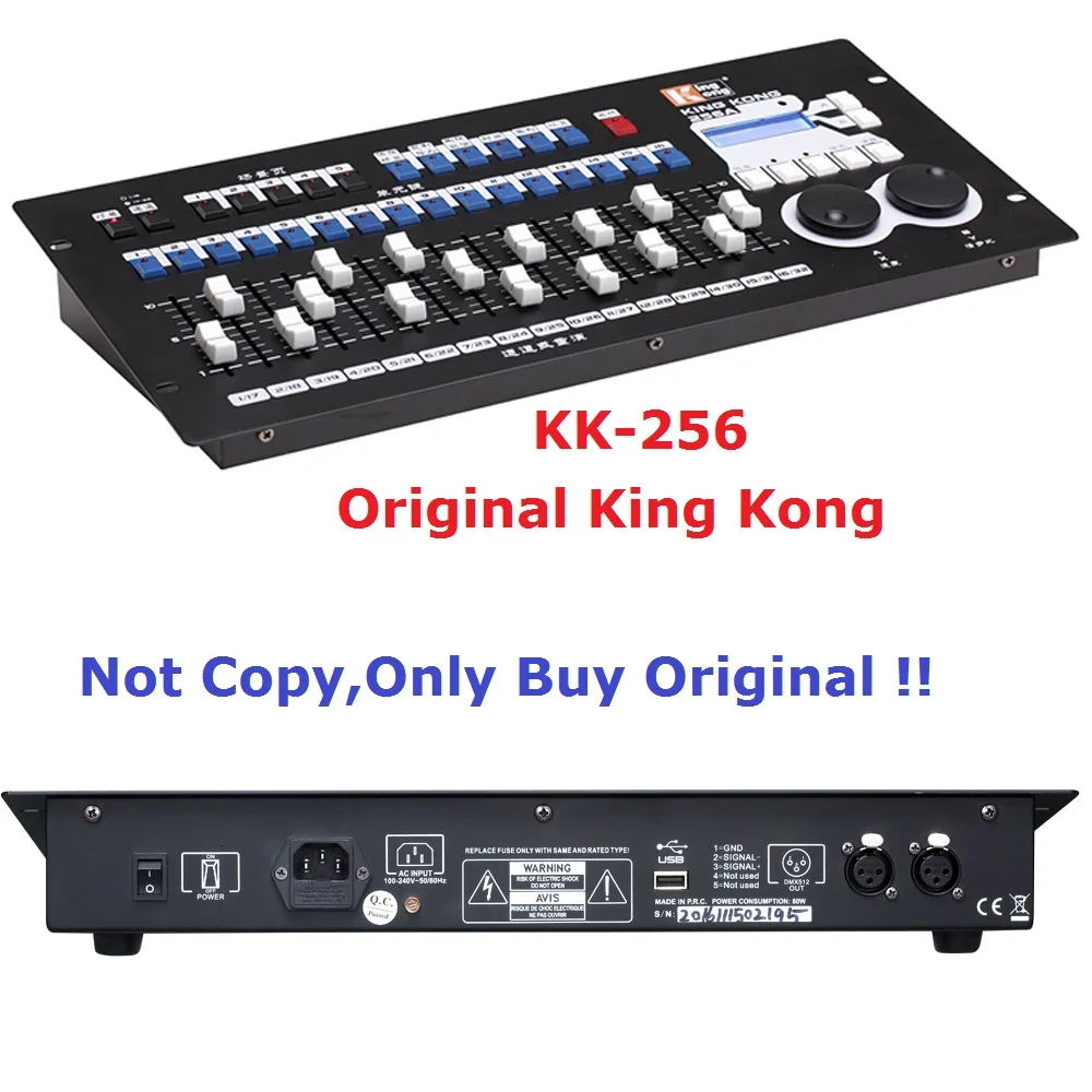 2018 King Kong KK 256 профессиональный DMX контроллер каналов встроенный 35 графика для 16 шт