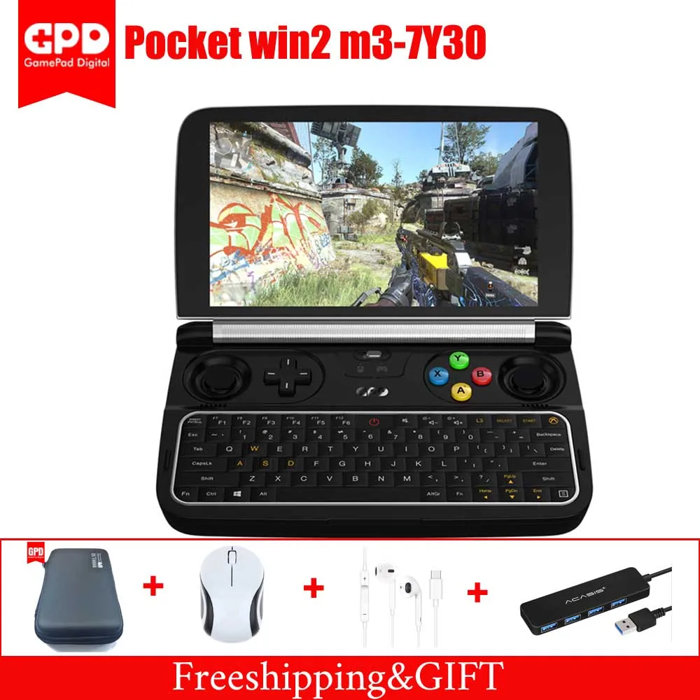 GPD WIN 2 карман для ноутбука " ноутбук портативный игровой ноутбук m3-8100Y 8 Гб Оперативная память 256 ГБ Встроенная память Windows 10 Системы