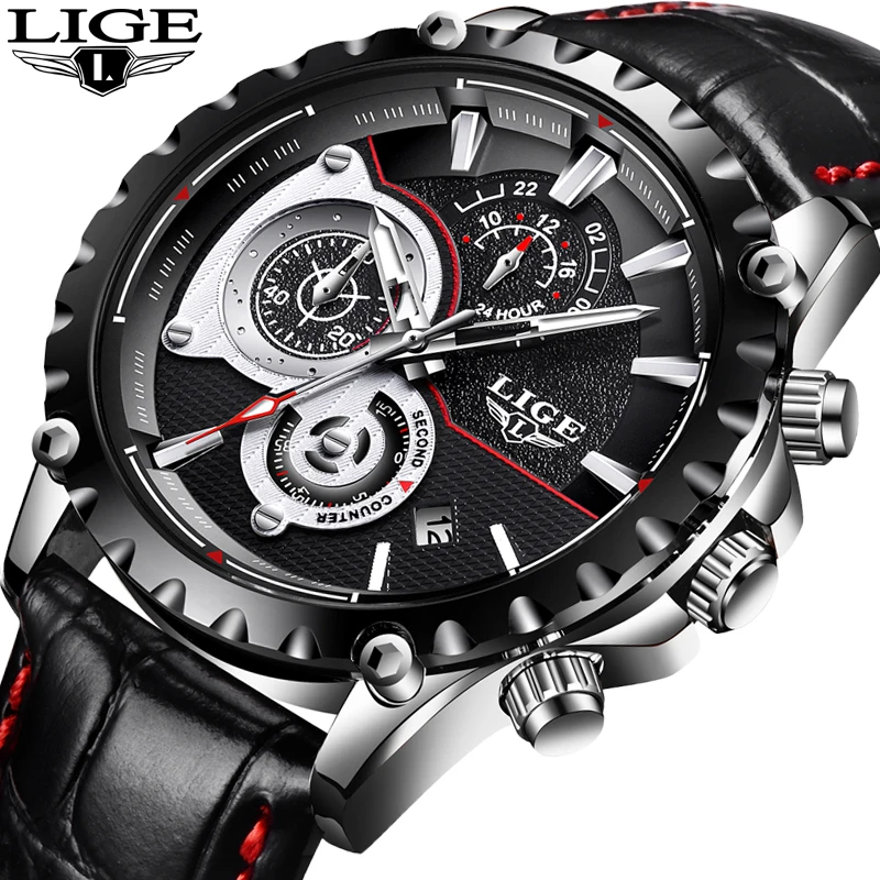 

Fashion LIGE Mens Watch Men Full Steel Business Watch Date Chronograph Quartz-watch Male Gifts Clock Relogio Masculino