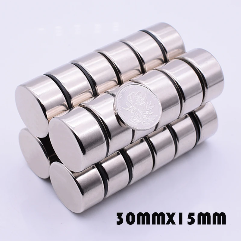 

2/5pcs 30 x 15mm Neodymium Magnet N35 Mini Super Strong Earth Fridge Permanet Magnet Disc 30*15mm Small Round NdFeB Magnet