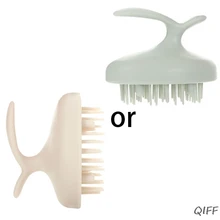 Шампунь Массажная щетка для мытья волос Чистка кожи головы Ванна Душ для взрослых детей Домашние животные Домашние путешествия случайный цвет