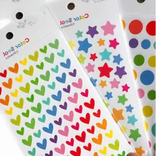 6 Sheets Sticker Kid Diary Planner Colorful Rainbow Heart Star Decoration Journal Scrapbook Albums Photo toys for Childrens 6 Sheets Sticker Kid Diary Planner Colorful Rainbow Heart Star Decoration Journal Scrapbook Albums Photo toys for Childrens