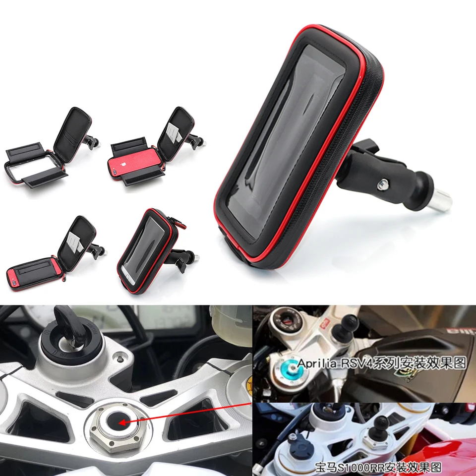 For YAMAHA YZF-R1 2002-2003 Adjustable Mobile Phone Bracket Sport Camera Recorder Stay Mount GPS Navigation Support Holder 12V USB Charger Outlet Socket Waterproof Charge Port Naked Bike Street Sport
