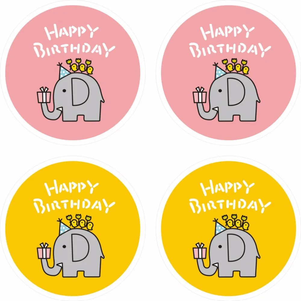 Autocollant Rond Joyeux Anniversaire En Papier 80 Pieces Autocollant De Scellage Pour Emballage Cadeau Pour Emballage De Biscuits Bonbons Noix Haute Qualite 42mm Aliexpress