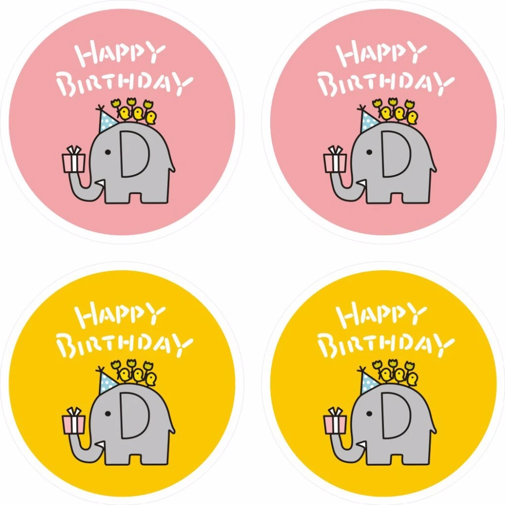 Autocollant Rond Joyeux Anniversaire En Papier 80 Pieces Autocollant De Scellage Pour Emballage Cadeau Pour Emballage De Biscuits Bonbons Noix Haute Qualite 42mm Aliexpress