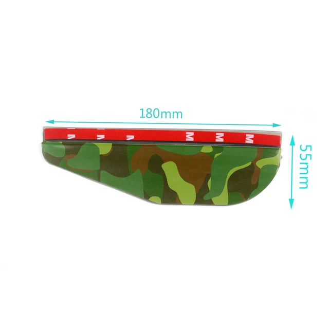 Universal Flexible PVC Camouflage Rearview Mirror Rain Shade Rainproof Blade Car Back Mirror Eyebrow Rain Cover 2Pcs Car Styling