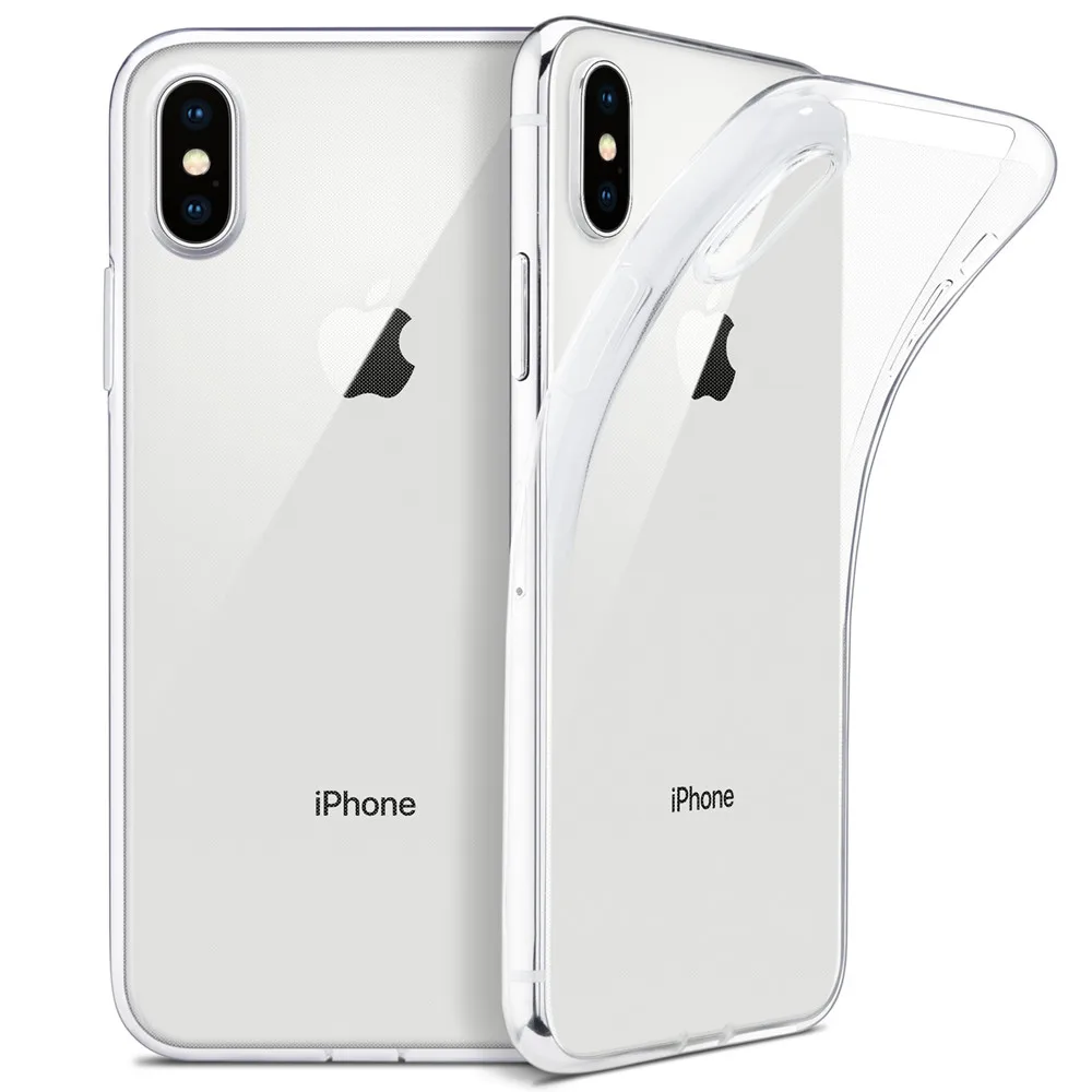 

For iPhone X Case, WEFOR Slim Clear Soft TPU Cover Support Wireless Charging for Apple 5.8" iPhone XS XR Max iPhone 10 6 7 8Plus