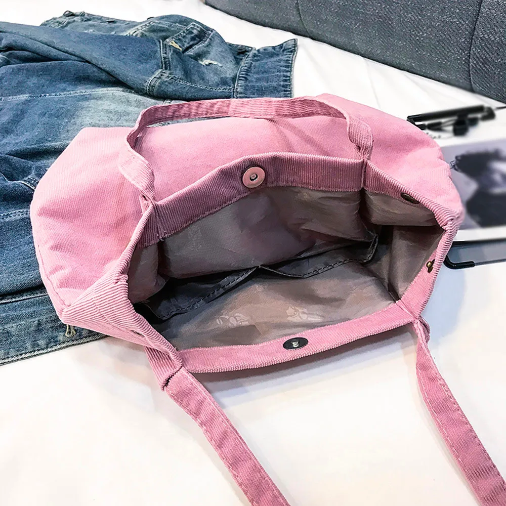 Bolso, Женская Вельветовая Сумка-тоут, Женская одноцветная сумка на плечо, складная многоразовая винтажная Женская меховые сумки, Bolsa Feminina# A