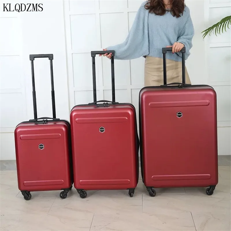KLQDZMS 20/24/28 дюймов ABS + PC чехол для перевозки багажа чемодана на колесиках