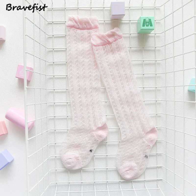 0-3Y летние носки для малышей, тонкие длинные носки в сеточку, колье, детские дышащие хлопковые носки, детская одежда - Цвет: No8
