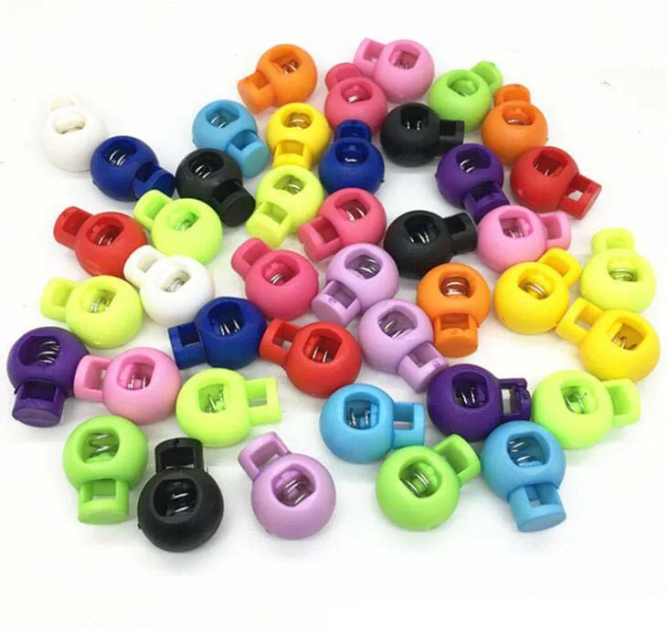 

2018Top Fashion New Arrival Plating Koord stopper Paracord 50pcs/pack 17*22mm colorful Roundness Toggle Stopper